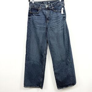 Old Navy Blue Denim Extra High Rise Sky-Wide Leg Jeans NEW